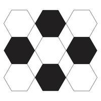motif hexagonal, motif en nid d'abeille hexagone de ruche isolé sur fond blanc vecteur