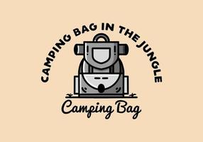 conception d'illustration de sac de camping simple vecteur