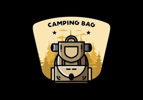 conception d'illustration de sac de camping simple vecteur