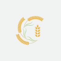 vecteur de logo de blé agricole