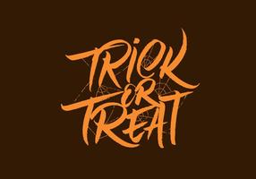 Lettres vectorielles Trick or Treat vecteur