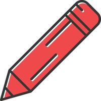 icône remplie de crayon vecteur