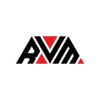 création de logo de lettre triangle rvm avec forme de triangle. monogramme de conception de logo triangle rvm. modèle de logo vectoriel triangle rvm avec couleur rouge. logo triangulaire rvm logo simple, élégant et luxueux. RVM