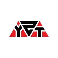 création de logo de lettre triangle yzt avec forme de triangle. monogramme de conception de logo triangle yzt. modèle de logo vectoriel triangle yzt avec couleur rouge. logo triangulaire yzt logo simple, élégant et luxueux. yzt