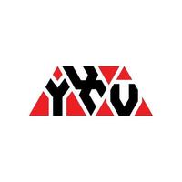 création de logo de lettre triangle yxv avec forme de triangle. monogramme de conception de logo triangle yxv. modèle de logo vectoriel triangle yxv avec couleur rouge. logo triangulaire yxv logo simple, élégant et luxueux. yxv