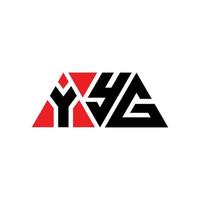 création de logo de lettre triangle yyg avec forme de triangle. monogramme de conception de logo triangle yyg. modèle de logo vectoriel triangle yyg avec couleur rouge. logo triangulaire yyg logo simple, élégant et luxueux. yyg