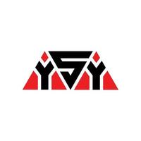 création de logo de lettre triangle ysy avec forme de triangle. monogramme de conception de logo triangle ysy. modèle de logo vectoriel triangle ysy avec couleur rouge. ysy logo triangulaire logo simple, élégant et luxueux. oui