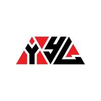 création de logo de lettre triangle yyl avec forme de triangle. monogramme de conception de logo triangle yyl. modèle de logo vectoriel triangle yyl avec couleur rouge. yyl logo triangulaire logo simple, élégant et luxueux. yyl