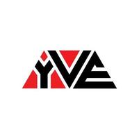 création de logo de lettre triangle yve avec forme de triangle. monogramme de conception de logo triangle yve. modèle de logo vectoriel triangle yve avec couleur rouge. yve logo triangulaire logo simple, élégant et luxueux. yve