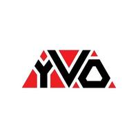 création de logo de lettre triangle yvo avec forme de triangle. monogramme de conception de logo triangle yvo. modèle de logo vectoriel triangle yvo avec couleur rouge. logo triangulaire yvo logo simple, élégant et luxueux. yvo