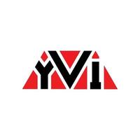 création de logo de lettre triangle yvi en forme de triangle. monogramme de conception de logo triangle yvi. modèle de logo vectoriel triangle yvi avec couleur rouge. yvi logo triangulaire logo simple, élégant et luxueux. yvi