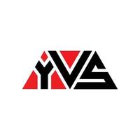 création de logo de lettre triangle yvs avec forme de triangle. monogramme de conception de logo triangle yvs. modèle de logo vectoriel triangle yvs avec couleur rouge. logo triangulaire yvs logo simple, élégant et luxueux. yvs