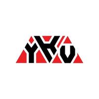 création de logo de lettre triangle ykv avec forme de triangle. monogramme de conception de logo triangle ykv. modèle de logo vectoriel triangle ykv avec couleur rouge. logo triangulaire ykv logo simple, élégant et luxueux. ykv