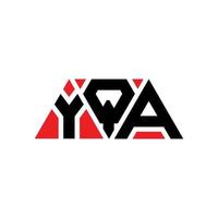 création de logo de lettre triangle yqa avec forme de triangle. monogramme de conception de logo triangle yqa. modèle de logo vectoriel triangle yqa avec couleur rouge. logo triangulaire yqa logo simple, élégant et luxueux. yqa