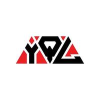 création de logo de lettre triangle yql avec forme de triangle. monogramme de conception de logo triangle yql. modèle de logo vectoriel triangle yql avec couleur rouge. logo triangulaire yql logo simple, élégant et luxueux. yql