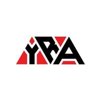 création de logo de lettre triangle yra avec forme de triangle. monogramme de conception de logo triangle yra. modèle de logo vectoriel triangle yra avec couleur rouge. logo triangulaire yra logo simple, élégant et luxueux. oui