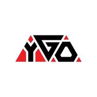 création de logo de lettre triangle ygo avec forme de triangle. monogramme de conception de logo triangle ygo. modèle de logo vectoriel triangle ygo avec couleur rouge. logo triangulaire ygo logo simple, élégant et luxueux. ygo