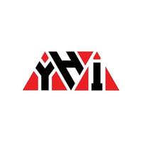 création de logo de lettre triangle yhi avec forme de triangle. monogramme de conception de logo triangle yhi. modèle de logo vectoriel triangle yhi avec couleur rouge. logo triangulaire yhi logo simple, élégant et luxueux. yhi