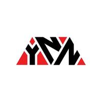création de logo de lettre triangle ynn avec forme de triangle. monogramme de conception de logo triangle ynn. modèle de logo vectoriel triangle ynn avec couleur rouge. ynn logo triangulaire logo simple, élégant et luxueux. ynn