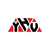 création de logo de lettre triangle yhv avec forme de triangle. monogramme de conception de logo triangle yhv. modèle de logo vectoriel triangle yhv avec couleur rouge. logo triangulaire yhv logo simple, élégant et luxueux. yhv