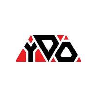 création de logo de lettre triangle ydo avec forme de triangle. monogramme de conception de logo triangle ydo. modèle de logo vectoriel triangle ydo avec couleur rouge. logo triangulaire ydo logo simple, élégant et luxueux. ydo
