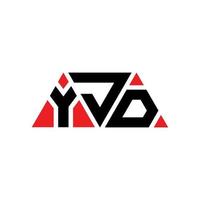 création de logo de lettre triangle yjd avec forme de triangle. monogramme de conception de logo triangle yjd. modèle de logo vectoriel triangle yjd avec couleur rouge. logo triangulaire yjd logo simple, élégant et luxueux. yjd