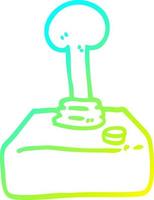 joystick de dessin animé de dessin de ligne de gradient froid vecteur