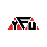 création de logo de lettre triangle yfu avec forme de triangle. monogramme de conception de logo triangle yfu. modèle de logo vectoriel triangle yfu avec couleur rouge. logo triangulaire yfu logo simple, élégant et luxueux. yfu