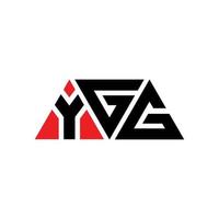 création de logo de lettre triangle ygg avec forme de triangle. monogramme de conception de logo triangle ygg. modèle de logo vectoriel triangle ygg avec couleur rouge. logo triangulaire ygg logo simple, élégant et luxueux. ygg