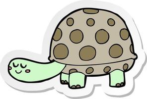 autocollant d'une tortue de bande dessinée vecteur