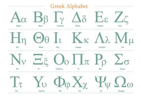 Green Grec Alphabet Vector Pack