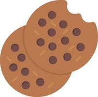 icône plate de cookie vecteur