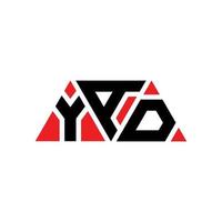 création de logo de lettre triangle yad avec forme de triangle. monogramme de conception de logo triangle yad. modèle de logo vectoriel triangle yad avec couleur rouge. logo triangulaire yad logo simple, élégant et luxueux. yad