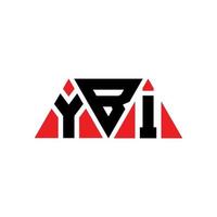 création de logo de lettre triangle ybi avec forme de triangle. monogramme de conception de logo triangle ybi. modèle de logo vectoriel triangle ybi avec couleur rouge. logo triangulaire ybi logo simple, élégant et luxueux. ybi