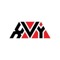 création de logo de lettre triangle xvy avec forme de triangle. monogramme de conception de logo xvy triangle. modèle de logo vectoriel triangle xvy avec couleur rouge. logo triangulaire xvy logo simple, élégant et luxueux. xvi