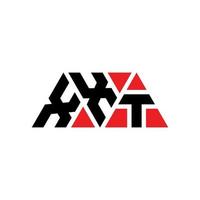 création de logo de lettre triangle xxt avec forme de triangle. monogramme de conception de logo triangle xxt. modèle de logo vectoriel triangle xxt avec couleur rouge. logo triangulaire xxt logo simple, élégant et luxueux. xxt