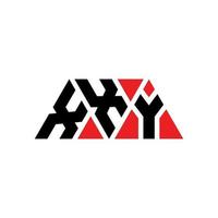 création de logo de lettre triangle xxy avec forme de triangle. monogramme de conception de logo triangle xxy. modèle de logo vectoriel triangle xxy avec couleur rouge. logo triangulaire xxy logo simple, élégant et luxueux. xxy