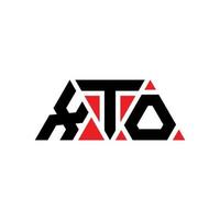 création de logo de lettre triangle xto avec forme de triangle. monogramme de conception de logo xto triangle. modèle de logo vectoriel triangle xto avec couleur rouge. xto logo triangulaire logo simple, élégant et luxueux. xto