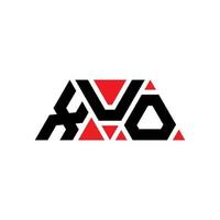 création de logo de lettre triangle xuo avec forme de triangle. monogramme de conception de logo triangle xuo. modèle de logo vectoriel triangle xuo avec couleur rouge. xuo logo triangulaire logo simple, élégant et luxueux. xuo