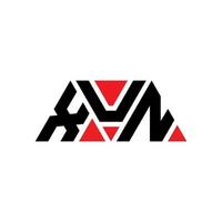 création de logo de lettre triangle xun avec forme de triangle. monogramme de conception de logo triangle xun. modèle de logo vectoriel triangle xun avec couleur rouge. xun logo triangulaire logo simple, élégant et luxueux. xun