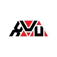 création de logo de lettre triangle xuu avec forme de triangle. monogramme de conception de logo triangle xuu. modèle de logo vectoriel triangle xuu avec couleur rouge. xuu logo triangulaire logo simple, élégant et luxueux. xuu