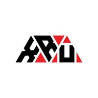 création de logo de lettre triangle xru avec forme de triangle. monogramme de conception de logo triangle xru. modèle de logo vectoriel triangle xru avec couleur rouge. logo triangulaire xru logo simple, élégant et luxueux. xru