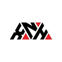 création de logo de lettre triangle xnh avec forme de triangle. monogramme de conception de logo triangle xnh. modèle de logo vectoriel triangle xnh avec couleur rouge. logo triangulaire xnh logo simple, élégant et luxueux. xnh