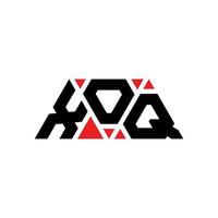 création de logo de lettre triangle xoq avec forme de triangle. monogramme de conception de logo triangle xoq. modèle de logo vectoriel triangle xoq avec couleur rouge. logo triangulaire xoq logo simple, élégant et luxueux. xoq