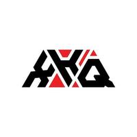 création de logo de lettre triangle xkq avec forme de triangle. monogramme de conception de logo triangle xkq. modèle de logo vectoriel triangle xkq avec couleur rouge. logo triangulaire xkq logo simple, élégant et luxueux. xkq