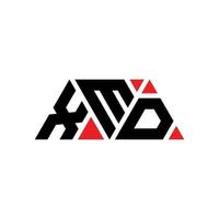 création de logo de lettre triangle xmd avec forme de triangle. monogramme de conception de logo triangle xmd. modèle de logo vectoriel triangle xmd avec couleur rouge. logo triangulaire xmd logo simple, élégant et luxueux. xmd