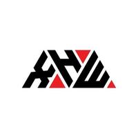 création de logo de lettre triangle xhw avec forme de triangle. monogramme de conception de logo triangle xhw. modèle de logo vectoriel triangle xhw avec couleur rouge. logo triangulaire xhw logo simple, élégant et luxueux. xhw