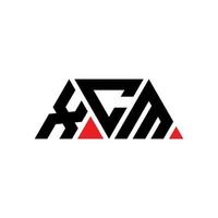 création de logo de lettre triangle xcm avec forme de triangle. monogramme de conception de logo triangle xcm. modèle de logo vectoriel triangle xcm avec couleur rouge. logo triangulaire xcm logo simple, élégant et luxueux. xcm