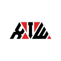 création de logo de lettre triangle xiw avec forme de triangle. monogramme de conception de logo triangle xiw. modèle de logo vectoriel triangle xiw avec couleur rouge. xiw logo triangulaire logo simple, élégant et luxueux. xiw