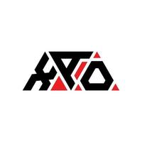 création de logo de lettre triangle xao avec forme de triangle. monogramme de conception de logo triangle xao. modèle de logo vectoriel triangle xao avec couleur rouge. logo triangulaire xao logo simple, élégant et luxueux. xao